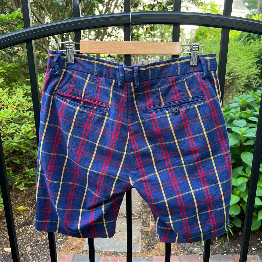 Gant Rugger 9” Plaid Cotton‎ Shorts Blue/Red/Yellow Like New